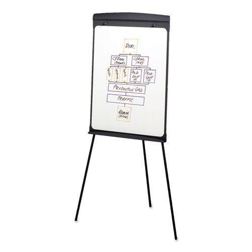 Image of Quartet® Magnetic Dry Erase Easel, 27" x 35", Graphite Surface, Graphite Gray Plastic Frame