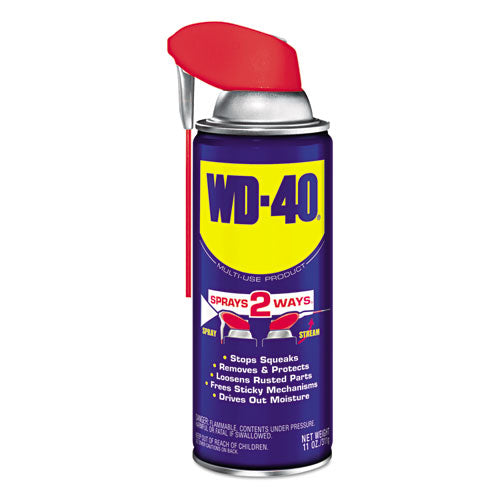 Image of WD-40® Smart Straw Spray Lubricant, 11 oz Aerosol Can, 12/Carton