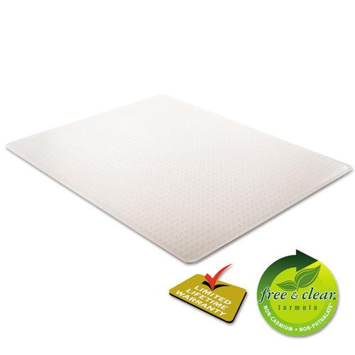 Image of deflecto® Supermat Frequent Use Chair Mat, Medium Pile Carpet, Flat, 46 X 60, Rectangle, Clear