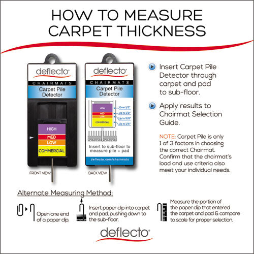 Image of deflecto® Supermat Frequent Use Chair Mat, Medium Pile Carpet, Flat, 46 X 60, Rectangle, Clear