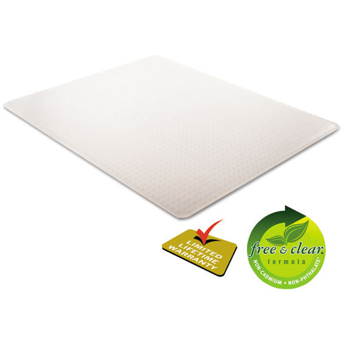 Image of deflecto® Supermat Frequent Use Chair Mat, Med Pile Carpet, 45 X 53, Beveled Rectangle, Clear