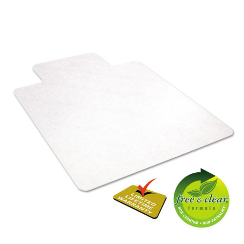 Image of deflecto® EconoMat All Day Use Chair Mat for Hard Floors, Flat Packed, 36 x 48, Lipped, Clear