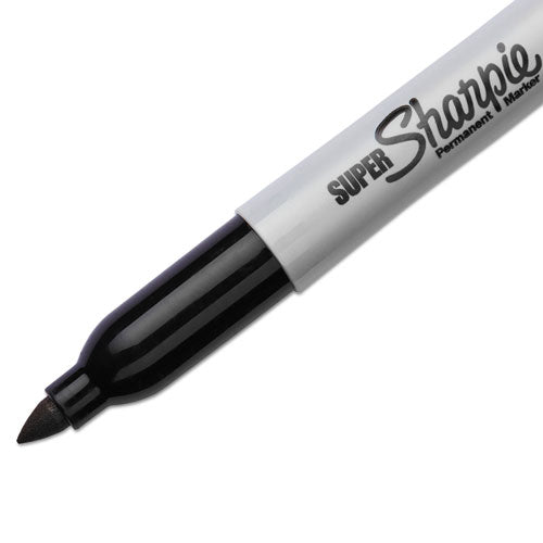 Image of Sharpie® Super Permanent Marker, Fine Bullet Tip, Black, 6/pack