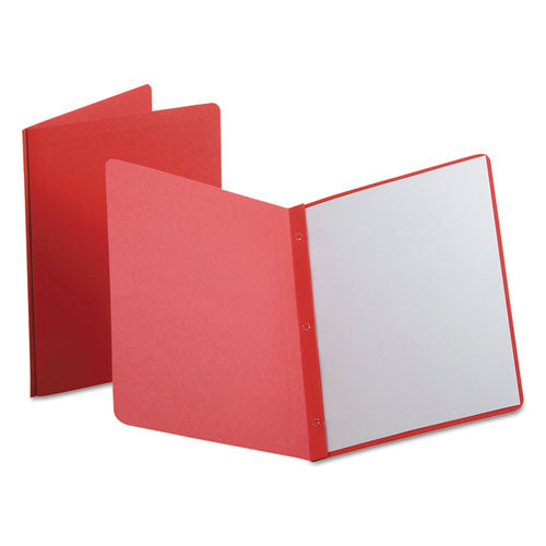 Image of Oxford Report Cover, Three-Prong Fastener, 0.5" Capacity, 8.5 X 11, Red/red, 25/box