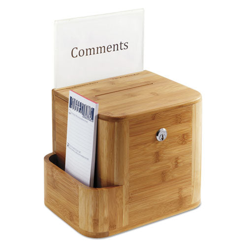 Image of Safco® Bamboo Suggestion Boxes, 10 X 8 X 14, Natural