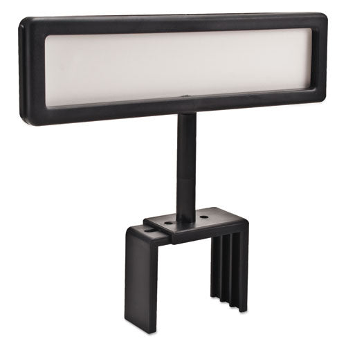 Image of Advantus People Pointer Cubicle Sign, Plastic, 8.5 X 2, Black