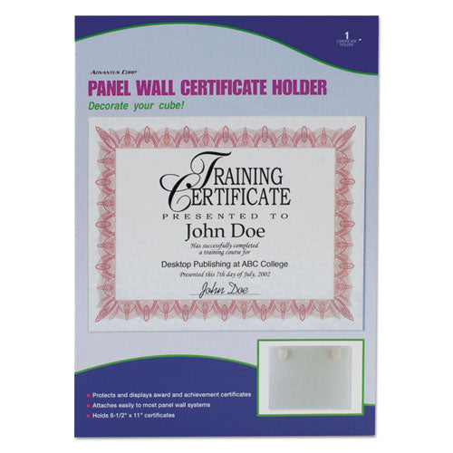 Image of Advantus Panel Wall Acrylic Frame, 11 x 8.5, Fabric Panel Mount, Clear