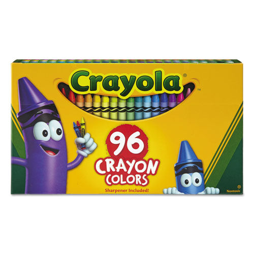 Image of Crayola® Classic Color Crayons In Flip-Top Pack With Sharpener, 96 Colors/pack