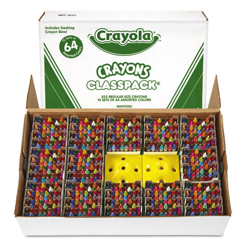 Image of Crayola® Classpack Regular Crayons, Assorted, 13 Caddies, 832/box