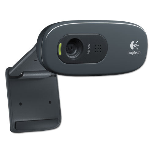 Image of Logitech® C270 Hd Webcam, 1280 Pixels X 720 Pixels, 1 Mpixel, Black