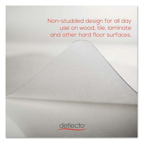Image of deflecto® EconoMat All Day Use Chair Mat for Hard Floors, Rolled Packed, 45 x 53, Clear