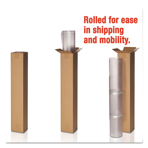 Image of deflecto® EconoMat All Day Use Chair Mat for Hard Floors, Rolled Packed, 45 x 53, Clear