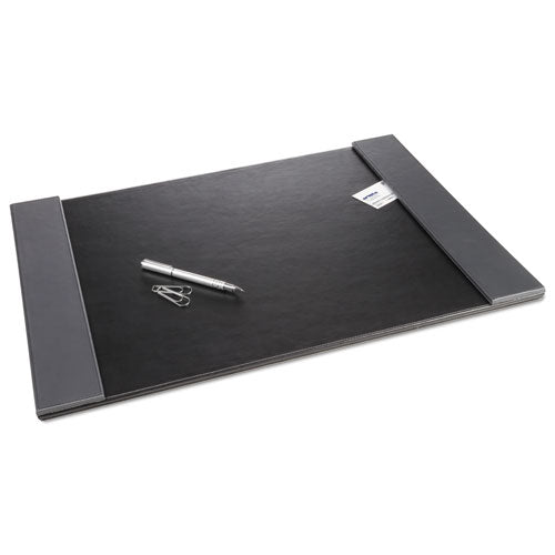 Image of Artistic® Monticello Desk Pad, with Fold-Out Sides, 24 x 19, Black