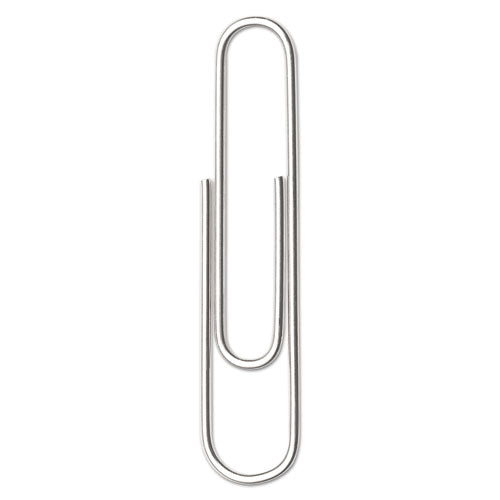 Image of ACCO Paper Clips, #1, Smooth, Silver, 100 Clips/Box, 10 Boxes/Pack