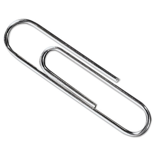 Image of ACCO Paper Clips, #3, Smooth, Silver, 100 Clips/Box, 10 Boxes/Pack