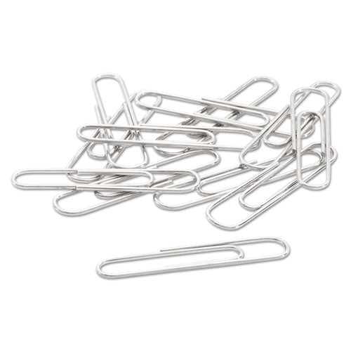 Image of ACCO Paper Clips, #1, Smooth, Silver, 100 Clips/Box, 10 Boxes/Pack