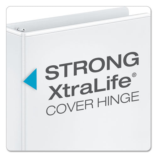 Image of Cardinal® Performer Clearvue Slant-D Ring Binder, 3 Rings, 4" Capacity, 11 X 8.5, White