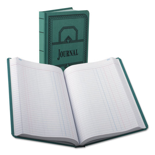 Image of Boorum & Pease® Account Journal, Journal-Style Rule, Blue Cover, 11.75 X 7.25 Sheets, 500 Sheets/book