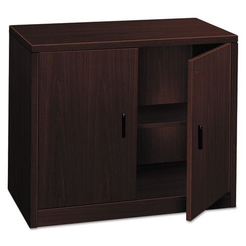 Image of HON® 10500 Series Storage Cabinet w/Doors, 36w x 20d x 29.5h, Mahogany