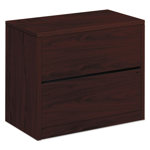 Image of HON® 10500 Series Lateral File, 2 Legal/letter-Size File Drawers, Mahogany, 36" X 20" X 29.5"