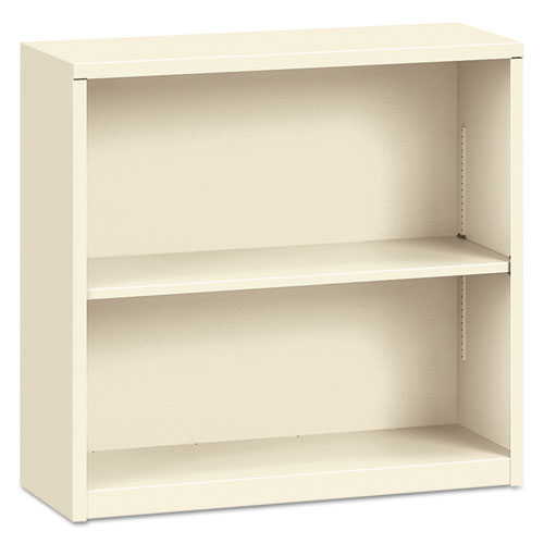 Image of HON® Metal Bookcase, Two-Shelf, 34.5w x 12.63d x 29h, Putty