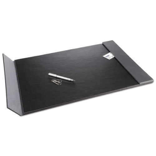 Image of Artistic® Monticello Desk Pad, with Fold-Out Sides, 24 x 19, Black
