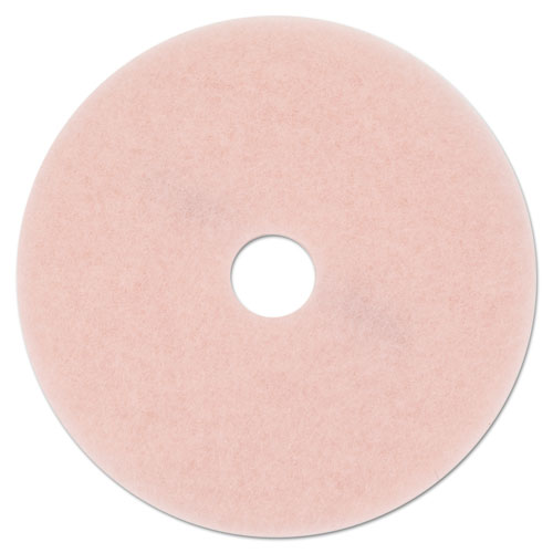 Image of 3M Ultra High-Speed Eraser Floor Burnishing Pad 3600, 27" Diameter, Pink, 5/carton