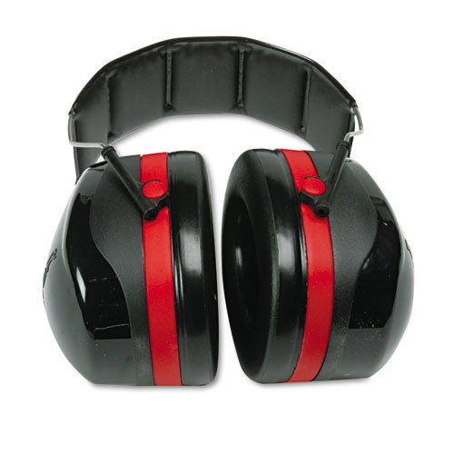 Image of 3M PELTOR OPTIME 105 High Performance Ear Muffs H10A, 30 dB NRR, Black/Red