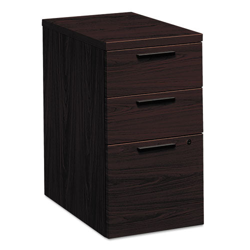 Image of HON® 10500 Series Mobile Pedestal File, Left Or Right, 3-Drawers: Box/box/file, Legal/letter, Mahogany, 15.75" X 22.75" X 28"