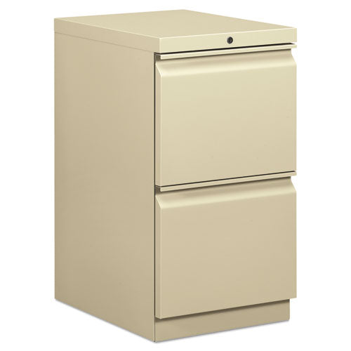 Image of HON® Brigade Mobile Pedestal, Left Or Right, 2 Letter-Size File Drawers, Putty, 15" X 19.88" X 28"