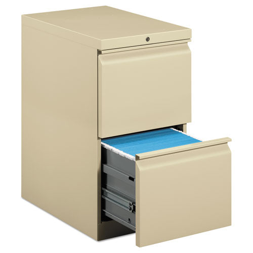 Image of HON® Brigade Mobile Pedestal, Left Or Right, 2 Letter-Size File Drawers, Putty, 15" X 22.88" X 28"
