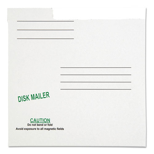 Image of Quality Park Redi-File Disk Pocket/Mailer for CDs/DVDs, Square Flap, Tuck-Tab Closure, 6 x 5.88, White, 10/Pack