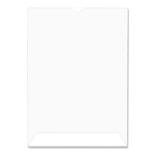 Image of deflecto® Superior Image Slanted Sign Holder, Portrait, 5 X 7 Insert, Clear