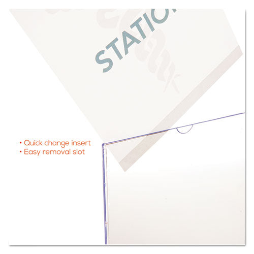 Image of deflecto® Superior Image Cubicle Sign Holder, 8.5 x 11 Insert, Clear