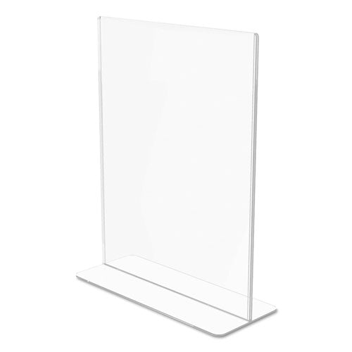 Image of deflecto® Superior Image Double Sided Sign Holder, 8.5 x 11 Insert, Clear