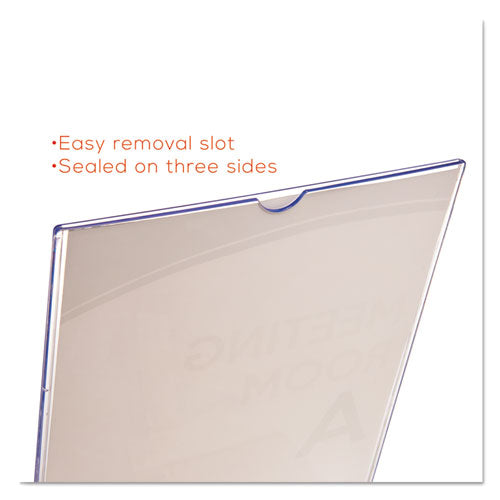 Image of deflecto® Superior Image Double Sided Sign Holder, 8.5 x 11 Insert, Clear