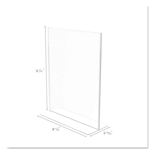 Image of deflecto® Superior Image Double Sided Sign Holder, 8.5 x 11 Insert, Clear
