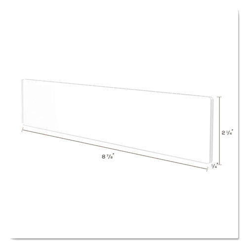 Image of deflecto® Superior Image Cubicle Nameplate Sign Holder, 8.5 x 2 Insert, Clear