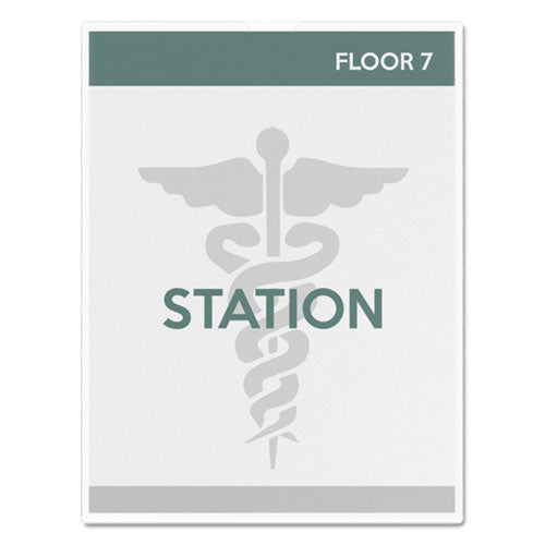 Image of deflecto® Superior Image Cubicle Sign Holder, 8.5 x 11 Insert, Clear