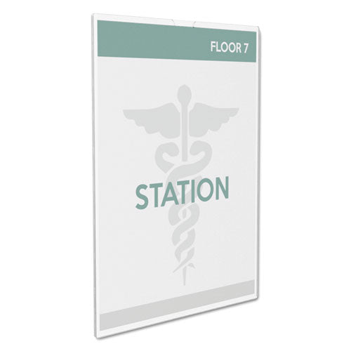 Image of deflecto® Superior Image Cubicle Sign Holder, 8.5 x 11 Insert, Clear
