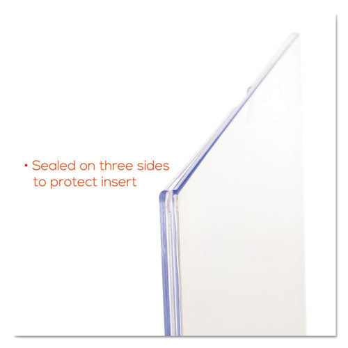 Image of deflecto® Superior Image Cubicle Sign Holder, 8.5 x 11 Insert, Clear