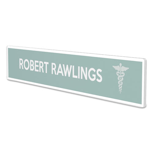 Image of deflecto® Superior Image Cubicle Nameplate Sign Holder, 8.5 x 2 Insert, Clear