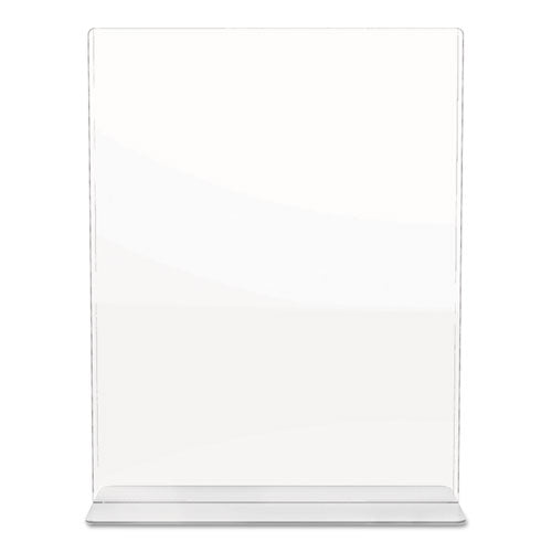 Image of deflecto® Superior Image Double Sided Sign Holder, 8.5 x 11 Insert, Clear
