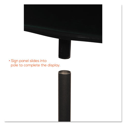 Image of deflecto® Double-Sided Magnetic Sign Display, 8.5 x 11 Insert, 56" Tall, Clear/Black