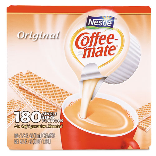 Image of Coffee mate® Liquid Coffee Creamer, Original, 0.38 Oz Mini Cups, 180/carton
