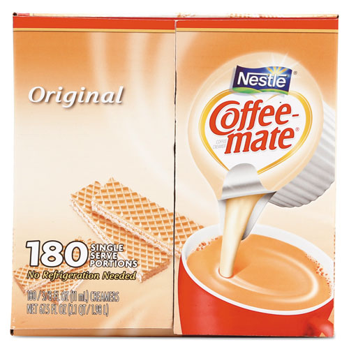 Image of Coffee mate® Liquid Coffee Creamer, Original, 0.38 Oz Mini Cups, 180/carton