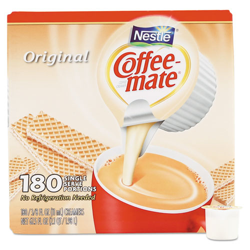 Image of Coffee mate® Liquid Coffee Creamer, Original, 0.38 Oz Mini Cups, 180/carton