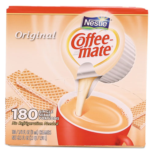 Image of Coffee mate® Liquid Coffee Creamer, Original, 0.38 Oz Mini Cups, 180/carton