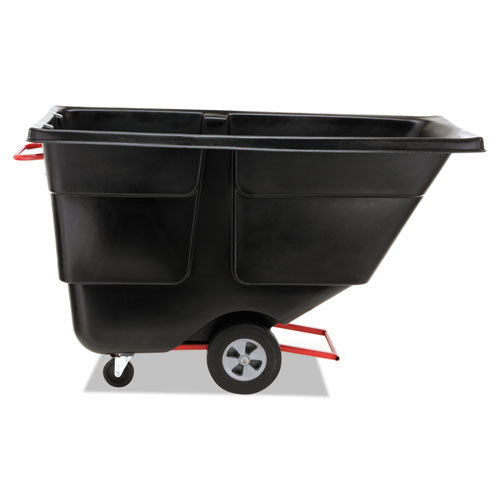 Image of Rubbermaid® Commercial 1 cu yd BRUTE Rotomolded Tilt Truck, 850 lb Capacity, Black