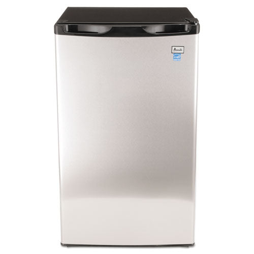 Image of Avanti 4.4 Cf Refrigerator, 19 1/2"w X 22"d X 33"h, Black/stainless Steel